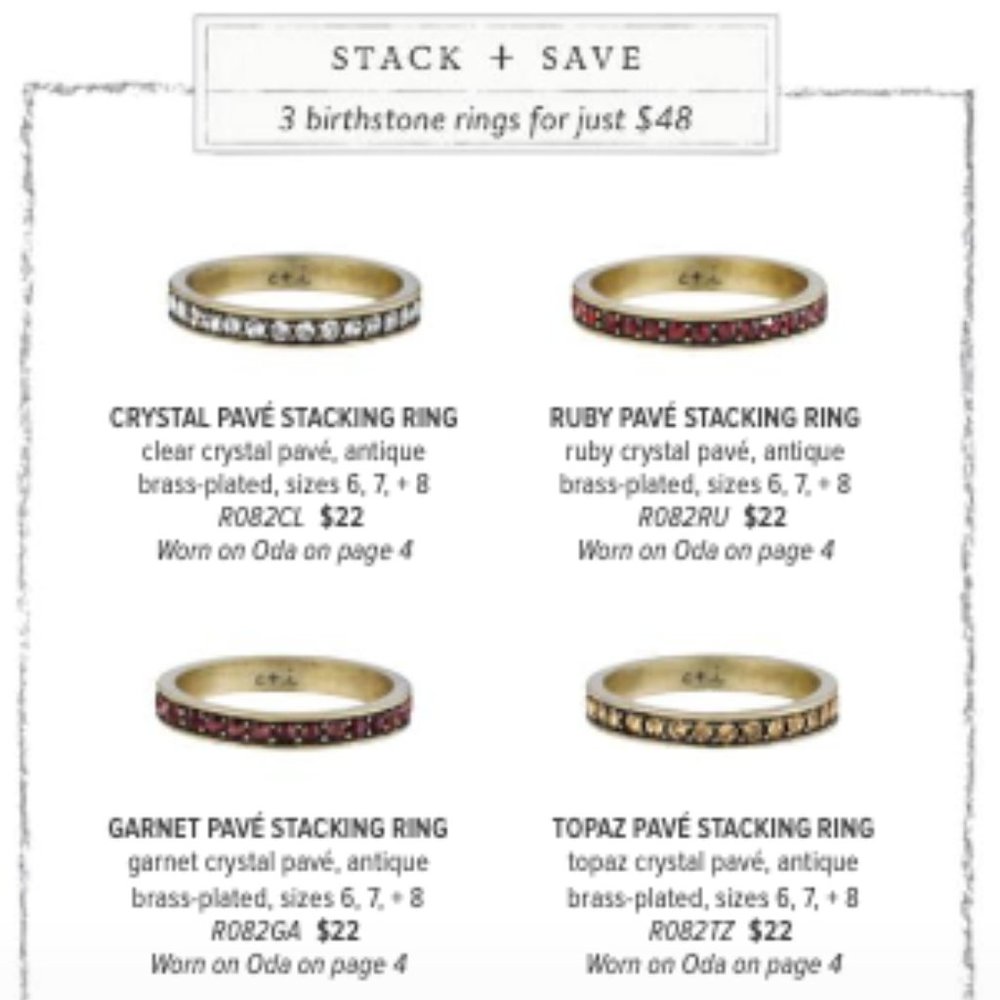 5 Stacking Rings Size 7 - Picture 4 of 5